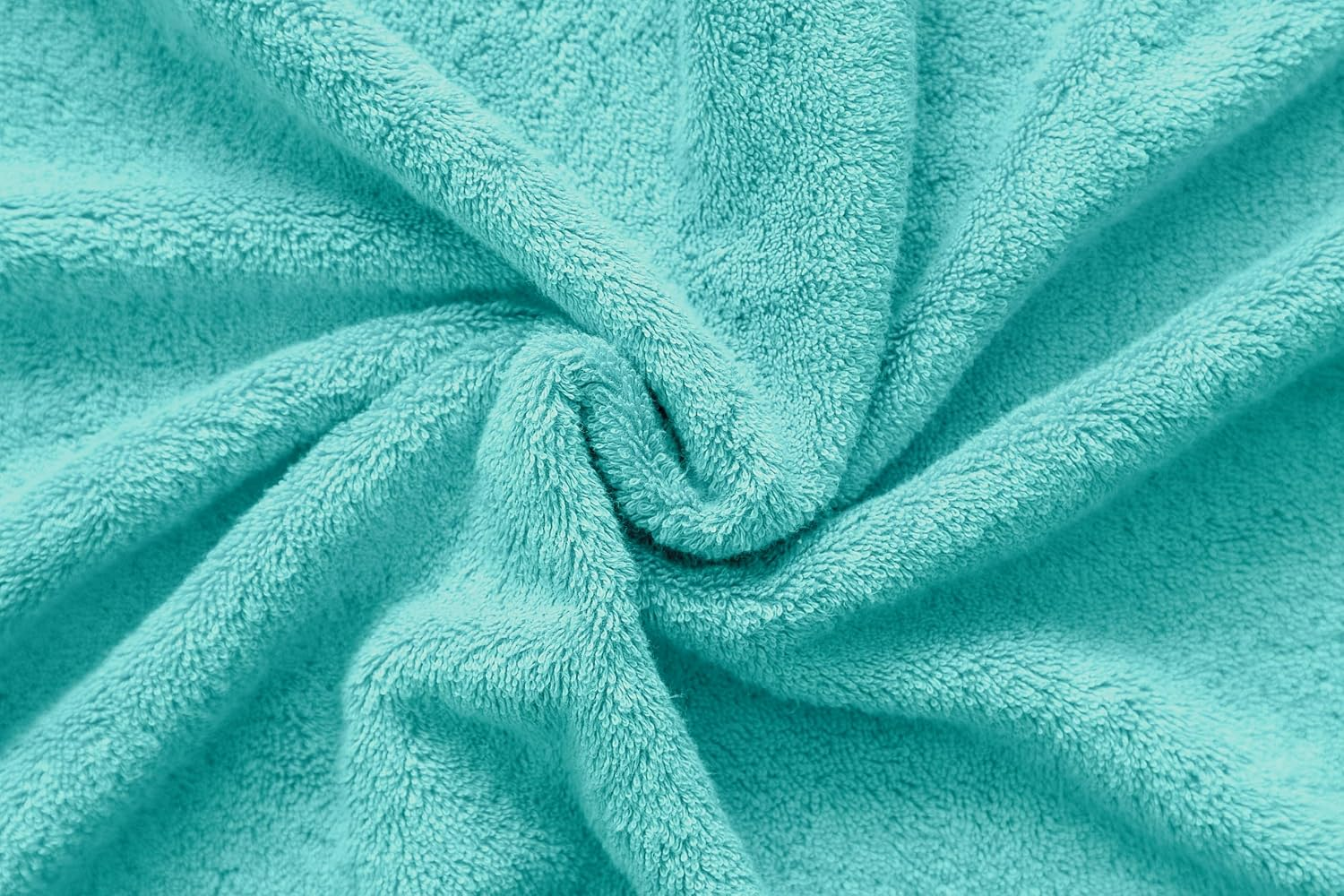 100% Turkish Cotton Bath Towels – 4-Pack, 27" × 54" Extra-Large, Premium Soft, Highly Absorbent & Quick-Drying Bathroom Towels, Turquoise Blue - Image 5
