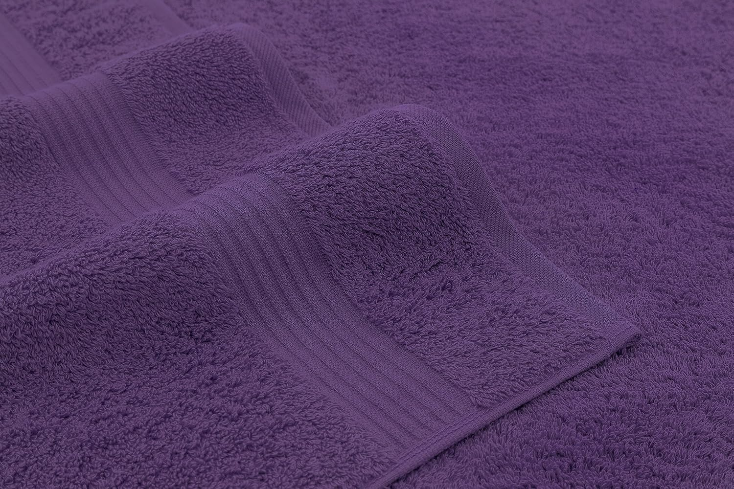 Premium Turkish Bath Towels 4 Pack – 100% Cotton, 27" x 54" Extra Large, Soft, Absorbent & Quick-Drying Bathroom Towels – Purple - Image 3
