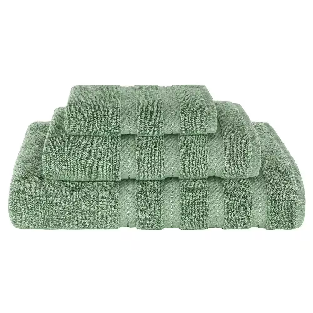 Bath Towel Set 100% Turkish Cotton 3 Piece Towels for Bathroom- Sage Green