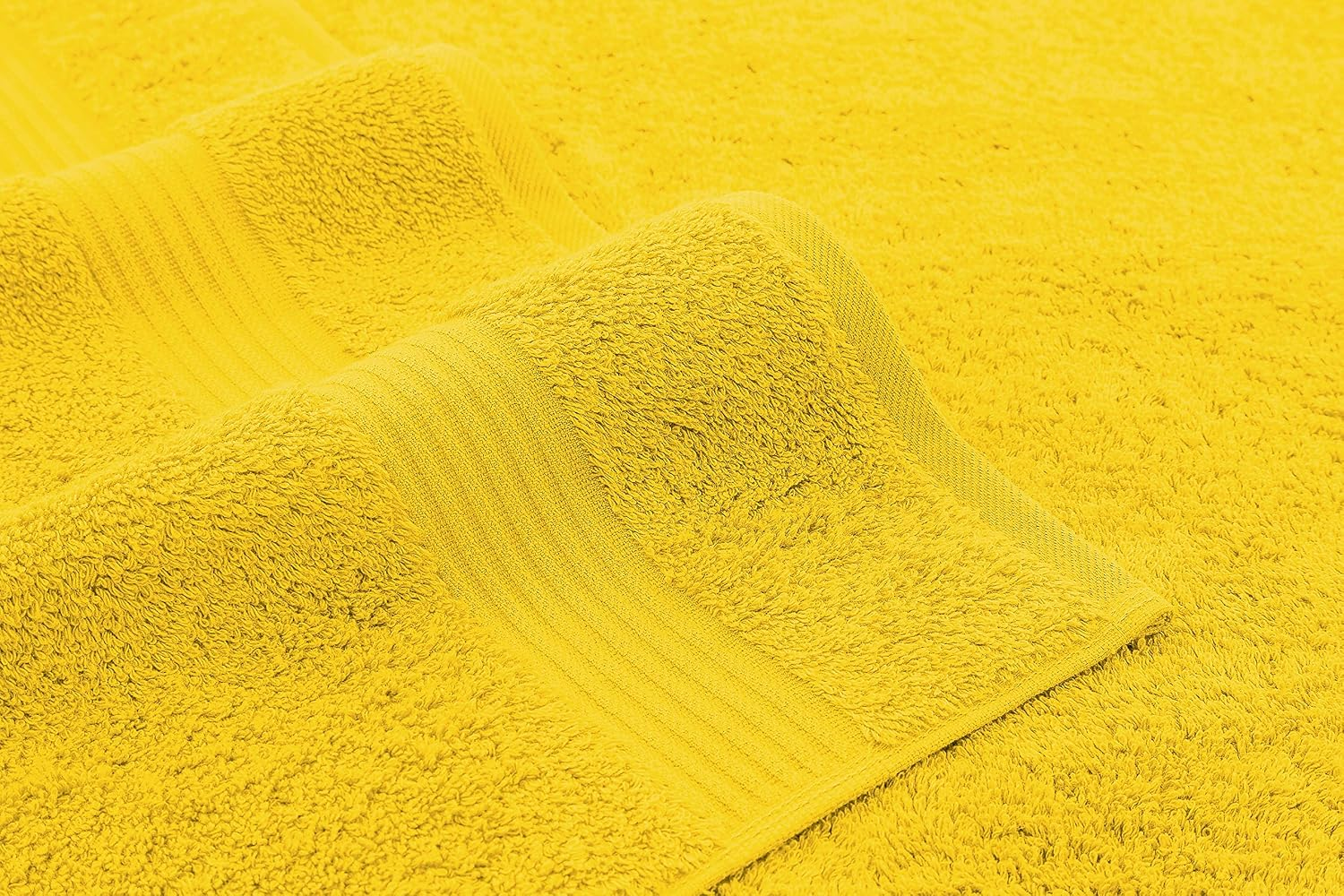 Premium Turkish Bath Towels 4 Pack – 100% Cotton, 27" x 54" Extra Large, Soft, Absorbent & Quick-Drying Bathroom Towels – Yellow - Image 3
