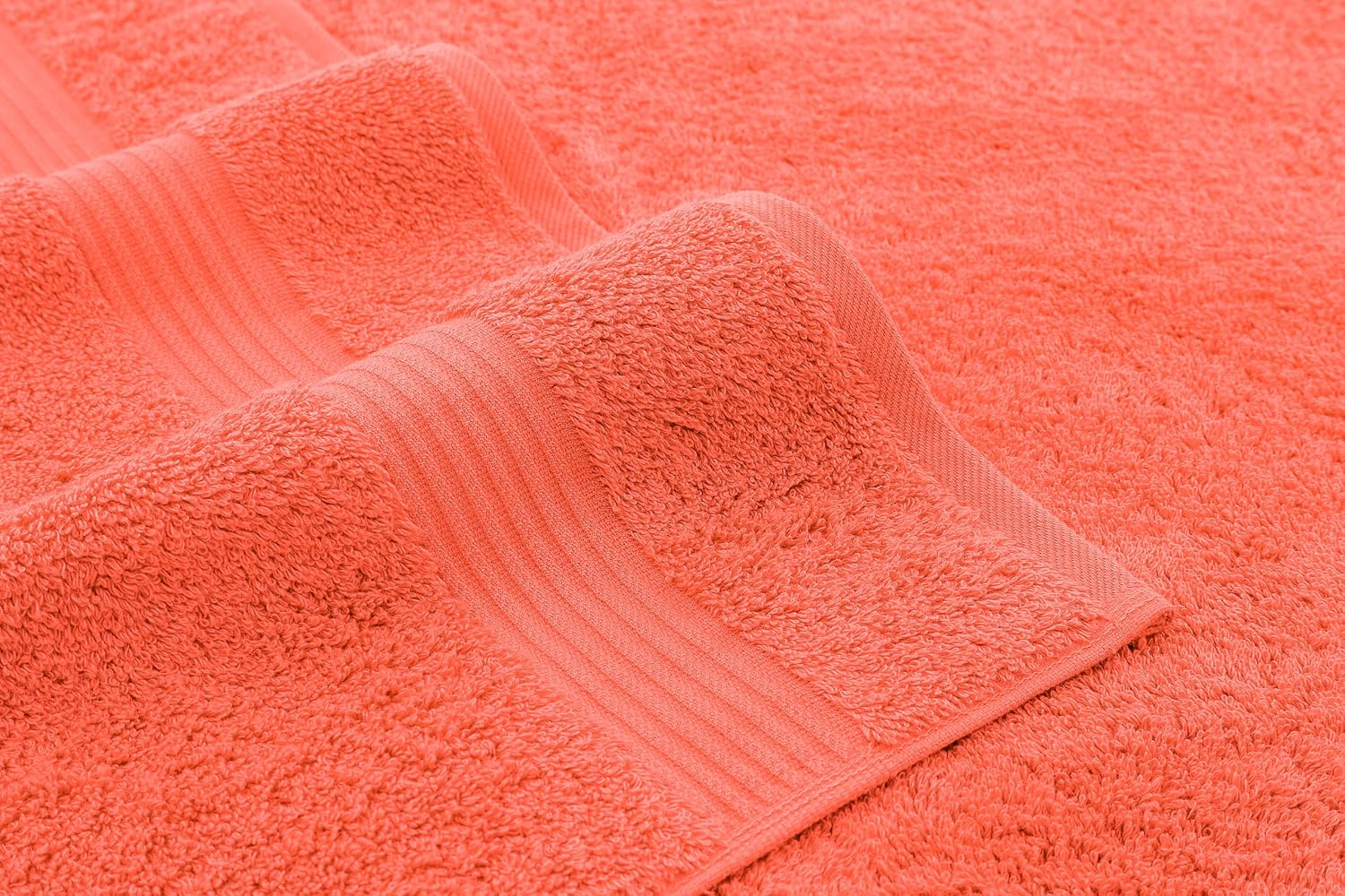 100% Cotton Turkish Bath Towels – 4 Pack, 27" x 54" Extra Large, Premium Soft, Absorbent & Quick-Drying Bathroom Towels – Coral - Image 3