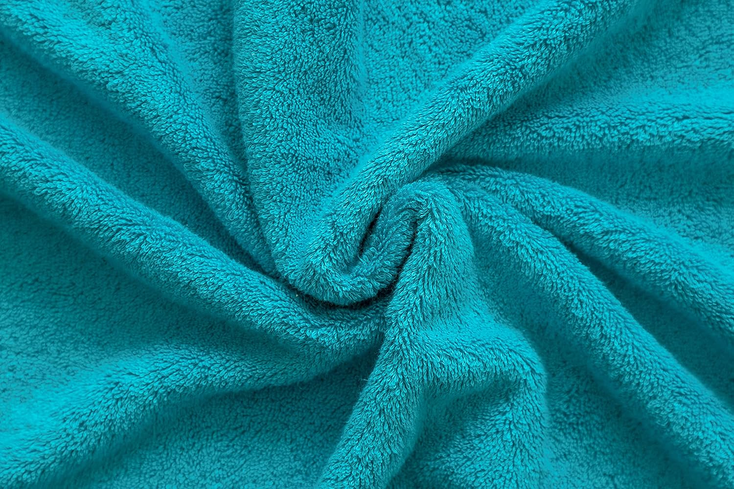 100% Cotton Turkish Bath Towels for Bathroom, 4 Pack, 27" x 54" Extra Large Premium Towels, Soft, Highly Absorbent & Quick Drying, Fluffy and Comfortable Bathroom Towels for Home, Hotel, Spa & Gym – Aqua Blue - Image 5
