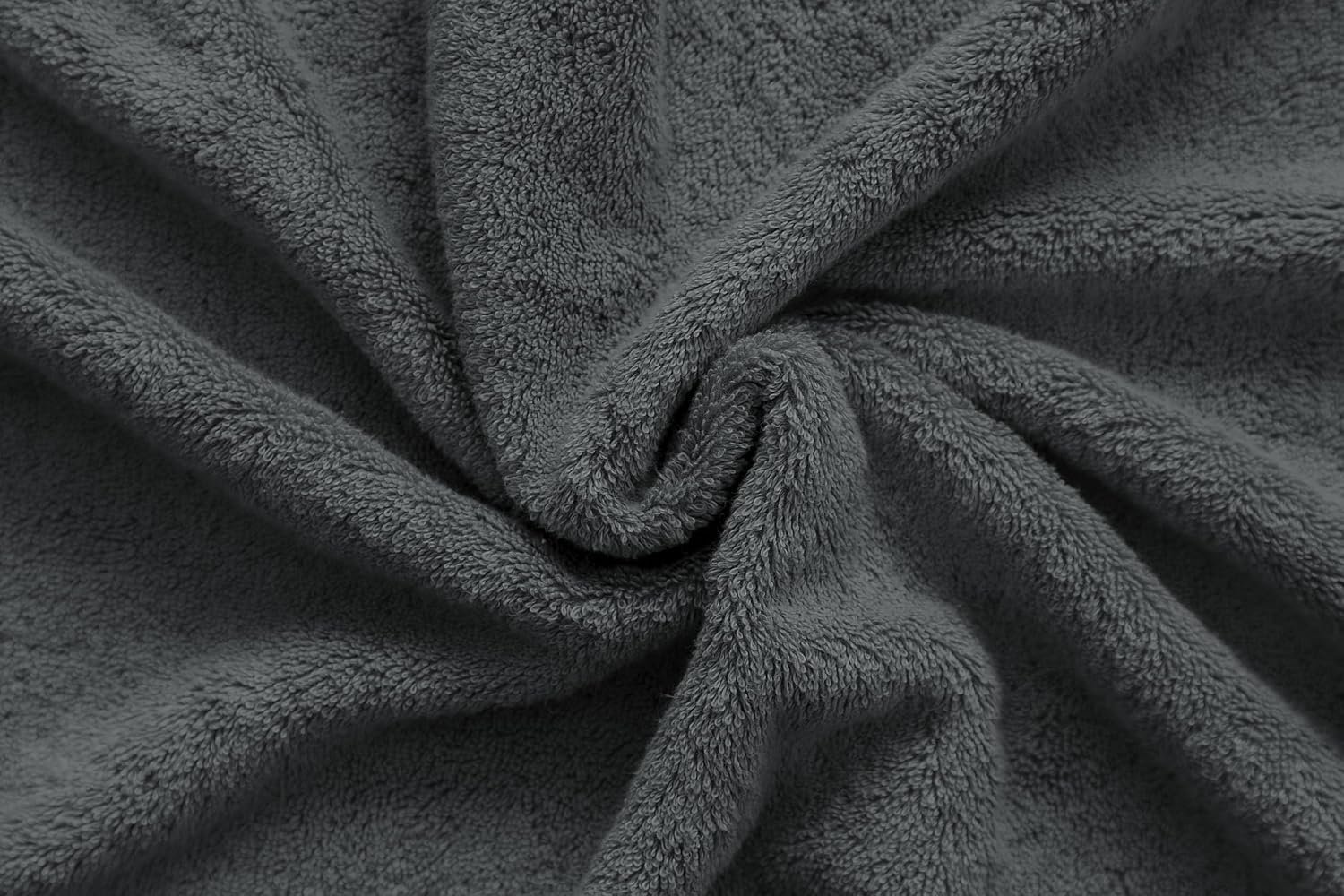 100% Cotton Turkish Bath Towels for Bathroom, 4 Pack, 27" x 54" Extra Large Premium Soft & Absorbent Towels, Quick-Drying, Fluffy and Durable Cotton Bathroom Towels for Home, Hotel, Spa & Gym – Dark Gray - Image 6