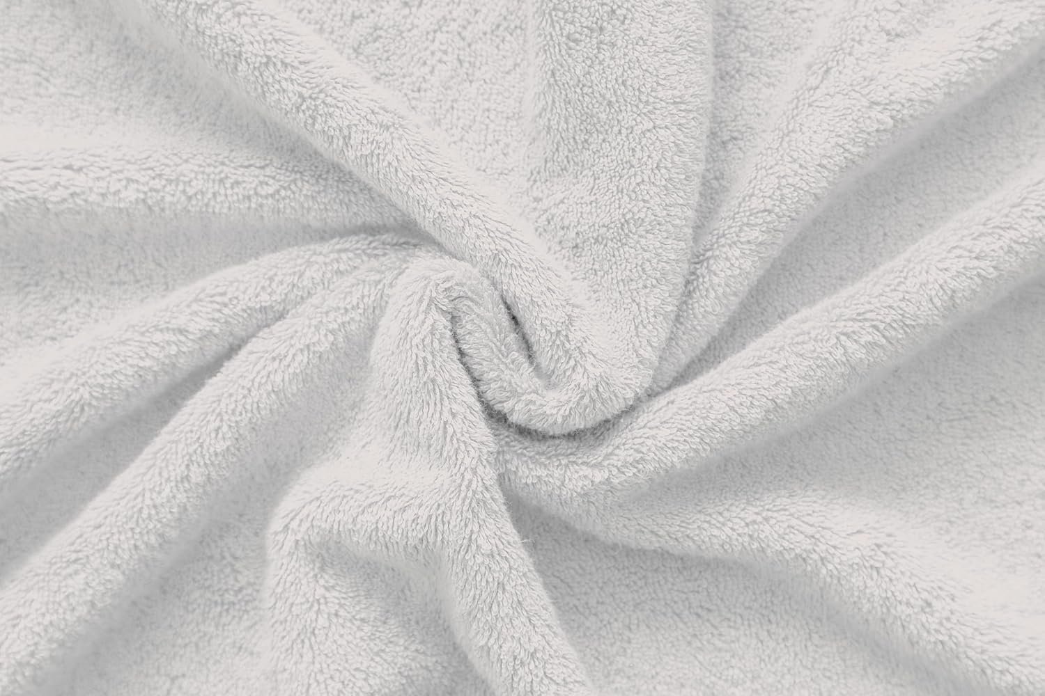100% Cotton Turkish Bath Towels – 4 Pack, 27" x 54" Extra Large, Premium Soft, Absorbent & Quick-Dry Bathroom Towels – Silver Grey - Image 6