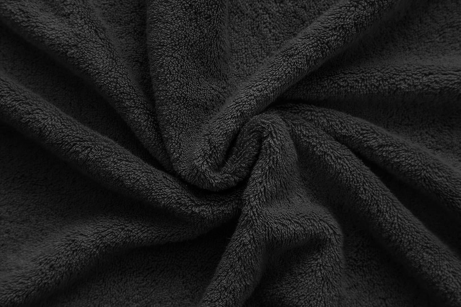 100% Cotton Turkish Bath Towels for Bathroom, 4 Pack, 27" x 54" Extra Large Premium Towels, Ultra Soft, Highly Absorbent, Quick Drying, Fluffy and Durable Cotton Bathroom Towels for Home, Hotel, Spa & Gym – Black - Image 6