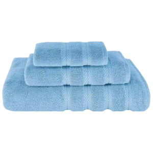 Bath Towel Set 100% Turkish Cotton 3 Piece Towels for Bathroom- Sky Blue