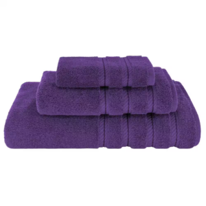 Bath Towel Set 100% Turkish Cotton 3 Piece Towels for Bathroom- Violet Purple