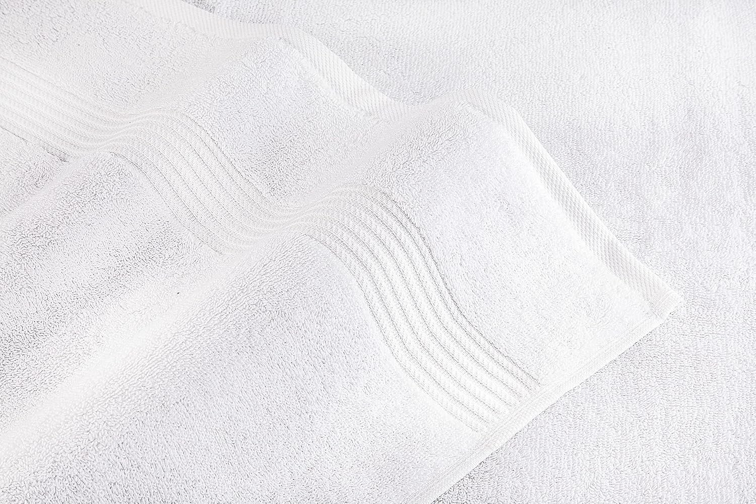 100% Turkish Cotton Bath Towels – 4-Pack, 27" × 54" Extra-Large, Premium Soft, Highly Absorbent & Quick-Drying Bathroom Towels, White - Image 4