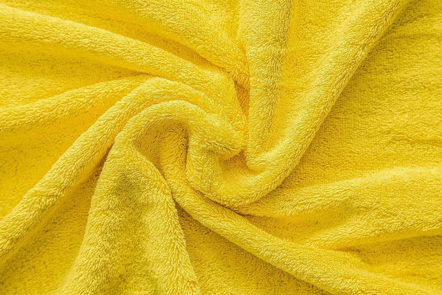 100% Cotton Turkish 6-Piece Towel Set – Luxury Soft & Absorbent Bathroom Towels, Includes 2 Bath Towels, 2 Hand Towels & 2 Washcloths, Premium Quick-Dry Towels for Bathroom Essentials, Home, Hotel & Spa – Yellow - Image 3
