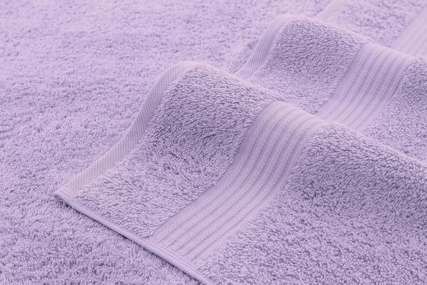 100% Cotton Turkish 6 Piece Towel Set, Luxury Soft & Absorbent Bathroom Towels, Includes 2 Bath Towels, 2 Hand Towels & 2 Washcloths, Premium Quick-Dry Turkish Cotton Bathroom Essentials, Lilac - Image 6
