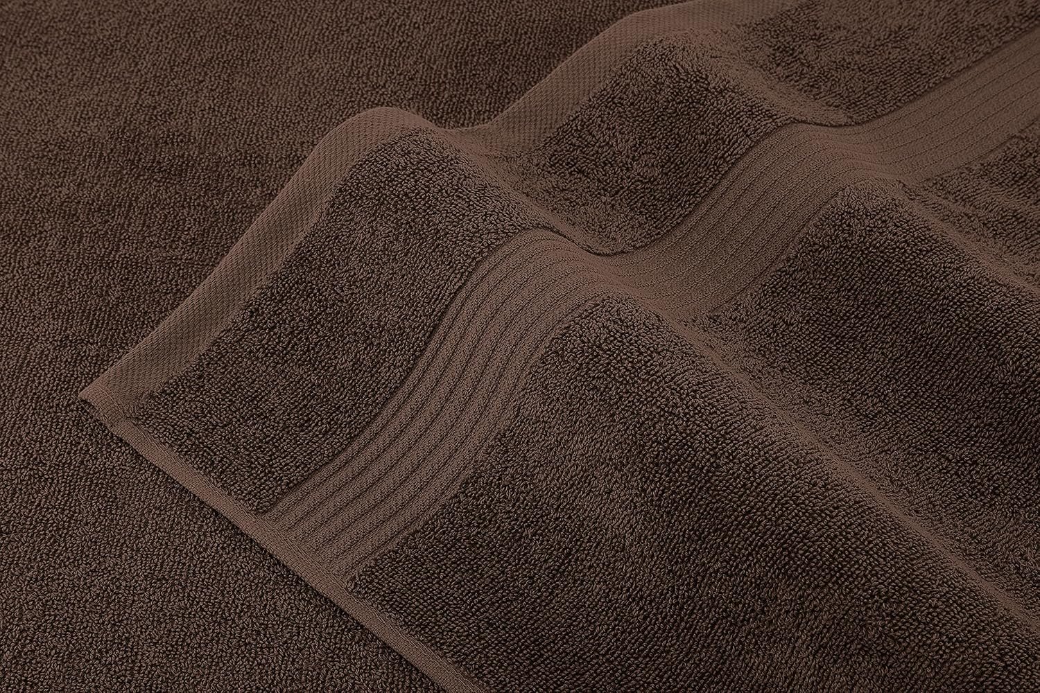 100% Cotton Turkish 6 Piece Towel Set for Bathroom, Luxury Soft & Absorbent Towels, Includes 2 Bath Towels, 2 Hand Towels & 2 Washcloths, Premium Quick-Dry Bathroom Essentials for Home, Hotel & Guest Bath, Brown - Image 6