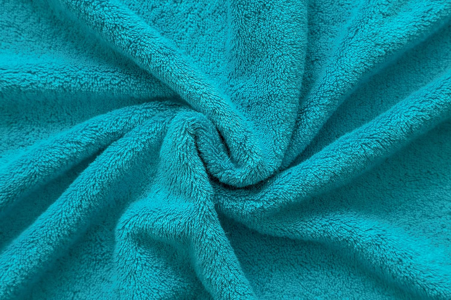 100% Cotton Turkish 6-Piece Towel Set – Luxury Soft & Absorbent Bathroom Essentials with 2 Bath Towels, 2 Hand Towels & 2 Washcloths, Premium Quick-Dry Turkish Cotton Towels for Home, Hotel & Guest Bathroom – Aqua Blue - Image 2