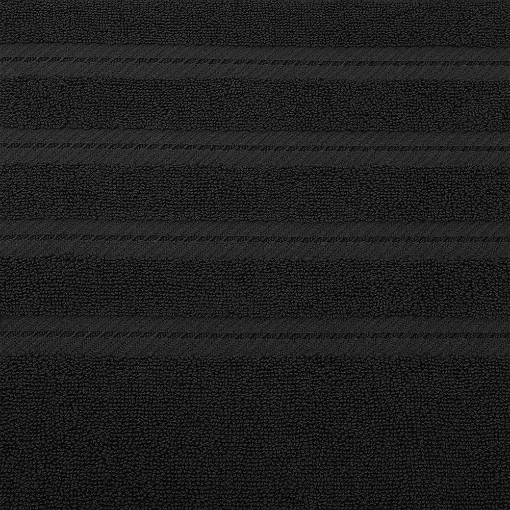 Premium 3-piece bath towel set made from 100% Turkish cotton. Includes 1 bath towel, 1 hand towel and 1 washcloth. Soft, fluffy, highly absorbent and durable, with an elegant Coal Black finish—perfect for modern bathrooms, spas and everyday use. - Image 4