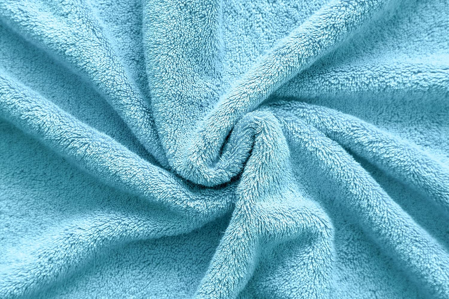 100% Cotton Turkish Bath Towels for Bathroom, 4 Pack, 27" x 54" Extra Large Premium Soft & Absorbent Towels, Quick-Drying Plush Cotton Bathroom Towels for Home, Hotel, Spa & Gym, Luxury Bath Towel Set – Sky Blue - Image 5