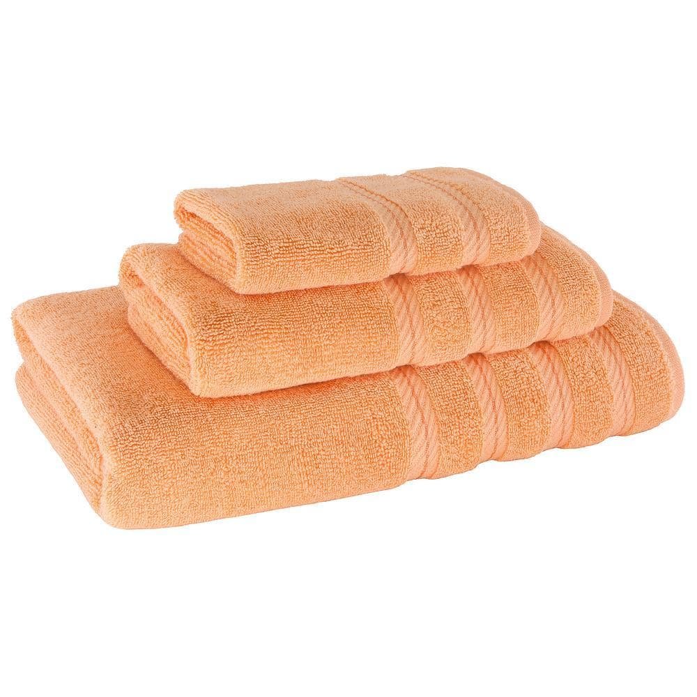 Bath Towel Set 100% Turkish Cotton 3 Piece Towels for Bathroom- Malibu Peach - Image 3